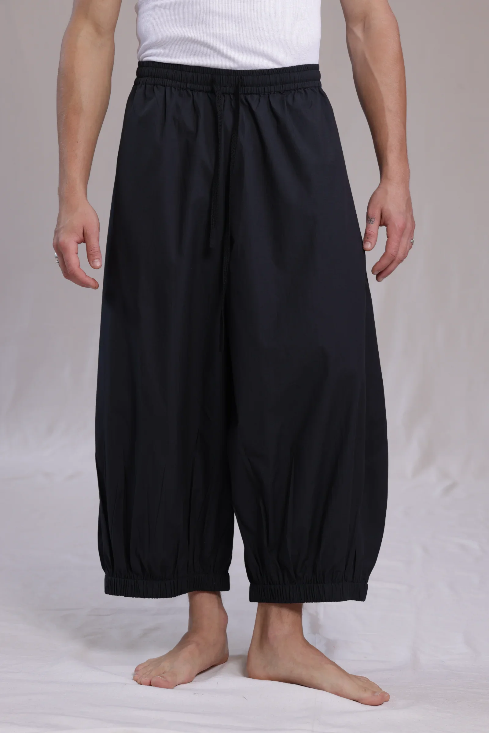 ALBI Sora Pants, oversized cotton poplin balloon trousers with a cuffed ankle